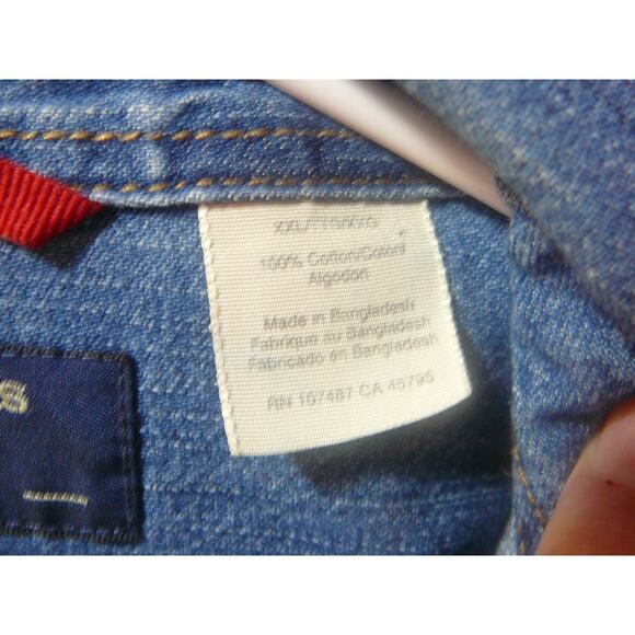 Vtg Levi Signature Denim Button Up with button down collar men's XXL - Picture 5 of 9